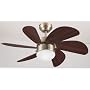 Westinghouse 78248 Turbo Swirl Single-Light 30-Inch Six-Blade Ceiling Fan, Antique Brass with Frosted Globe