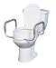 `Elevated Toilet Seat w/Arms For Elongated Toilet Seats T/F