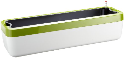 myBOX 507809 Ready 75 Blumenkasten wei&szlig; / gr&uuml;n