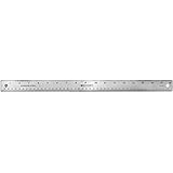 Westcott Stainless Steel Office Ruler With Non Slip Cork Base, 18 Inches