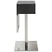 Black Faux Leather and Self Returning Swivel Rato Pedestal Bar Stool