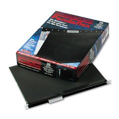 Pendaflex 415215BLA Hanging Folder, Reinforced w/Infopocket, Black, 1/5 Tab, Letter, 25/box