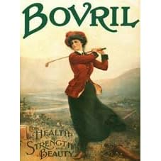 Bovril Lady Golfer - Health Strength And Beauty - Mini Metal Wall Sign