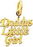 14k Daddys Little Girl Charm - Measures 19.7x13.8mm