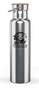 Insulated Stainless Steel Water Bottle. Perfect for Office, Gym and Travel - BPA Free - 20 Oz/600ml. (Silver, Medium)