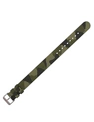 MARATHON 22m Camouflage Rubber Watch Band One Piece Construction in Green, WW005013CGR