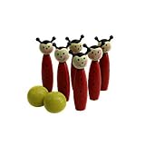 Pocket 7 Piece Wooden Skittles Set - Ladybirds
