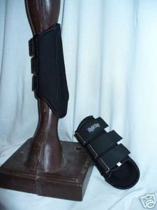 HEAVY DUTY Neoprene Splint Boots Black Medium horse tack