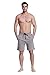 CYZ Men's Comfort Cotton Jersey Shorts with Pockets-Grey-L