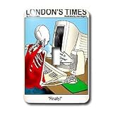 Londons Times Funny Computer Cartoons - WAITING FOR AMERICA ONLINE AFTER BOOTING UP - Light Switch Covers - single toggle switch