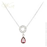 WILLOW GOLD: *ETERNAL RED TEARDROP DIAMOND NECKLACE*