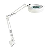Ledu L745WT Fluorescent Magnifying Swing Arm Clamp Mount Lamp, 42 Reach, White