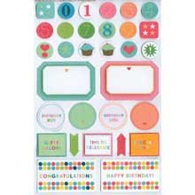 Bright Birthday Labels