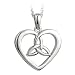 Sterling Silver Heart & Trinity Knot Pendant On A Chain