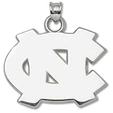 North Carolina Tar Heels 3/4 NC Pendant - Sterling Silver Jewelry