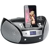 Coby Portable CD Player with AM/FM Radio and iPod Docking (Black)