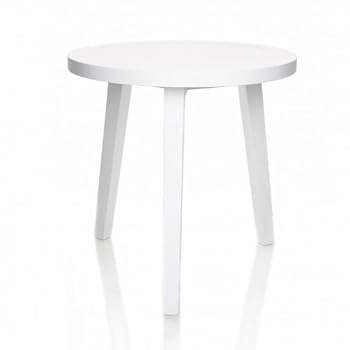 Gray 42 - Table d'Appoint blanc / Ø50cm/staind