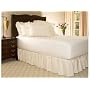 California King Bone Eyelet Ruffled Bed Skirt - 14" Drop