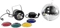 8" Mirror Ball Package with Lights - Ball & Motor