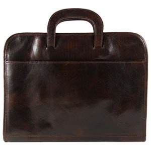  Tuscany Leather - Serviette Porte-documents en cuir - Marron foncé - Homme