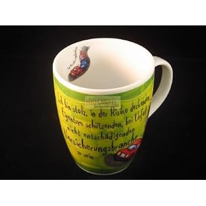 Becher mit Berufsbezeichnung und Hobbys