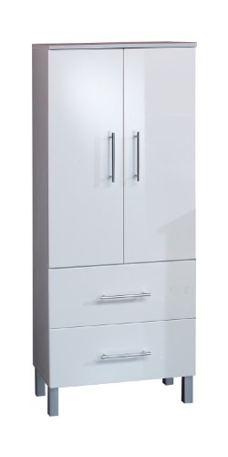 Ambientehome 54004 Midischrank Argun 31.3 x 60 x 150.5 cm, weiß