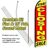 IMAGE OF STORE CLOSING SALE Feather Banner Flag Kit (Flag, Pole, & Ground Mt)