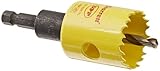 Starrett AVH0112 Bi-Metal Dual Pitch Professional Hole Saw with Quickshot Arbor, HSS Teeth, 1-1/2 Di