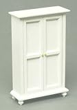Dollhouse Miniature White Wardrobe