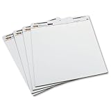 3M 559VAD Post-It Self-Stick Plain White Easel Pads, 30 25x30 Sheets/pad, 4 Pads/carton
