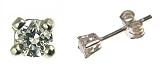 Image of 9ct White Gold 25pt Total Diamond Stud E/rings