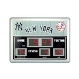 MLB Baseball Team Scoreboard Clock and Thermometer - New York Yankees