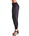 Ladies Fold-Over Banded Waist Tapered Ankles Harem Pants, Multiple Colors