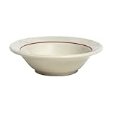 Tuxton China YBD-063 Monterey 6.38 in. Embossed Pattern China Grapefruit Dish - American white