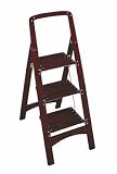 Cosco Rockford Three-Step Wood Step Stool, Mahogany 1 #11-255MGY1