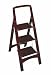 Office Products : Cosco Rockford Three-Step Wood Step Stool, Mahogany 1 #11-255MGY1