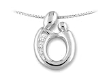 Large Mother and Child® Pendant by Janel Russell in 14 kt White Gold
