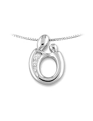 Large Original Mother and Child® Pendant by Janel Russell in 14 kt White Gold