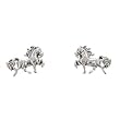 Southwestern Tiny and Cute Horse or Pony Stud Earrings in Sterling Silver, #2516
