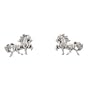 Southwestern Tiny and Cute Horse or Pony Stud Earrings in Sterling Silver, #2516