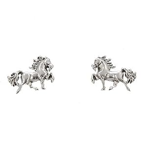 Southwestern Tiny and Cute Horse or Pony Stud Earrings in Sterling Silver, #2516