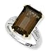 Sterling Silver and 14K Whiskey Quartz and Diamond title=