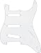 Fender 099-2017-000 57 Stratocaster (8-Hole) 1-Ply Pick Guard for 3 Single-Coil Pickups - White