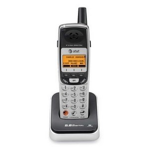 AT&T TL76008 5.8GHz 2-Line Digital Cordless Expansion Handset (Titanium and Metallic Charcoal)