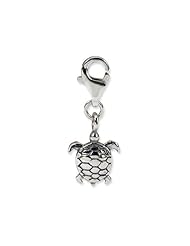 Reflections(tm) Sterling Silver Turtle Click-on / Lobster Clasp for Bead / Charm Bracelets