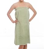Luxury Microfiber Spa Wrap, Tap Snap, XL (Olive Green/AG6001O)