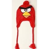 ANGRY BIRDS RED BIRD PLUSH LAPLANDER EARFLAP BEANIE CHARACTER HAT CAP / OFFICIALLY LICENSED PRODUCT BY ROVIO