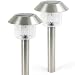 Stainless Steel Post Top Solar Lights Set of 2