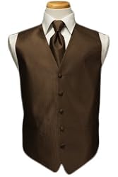Tuxedo Vest - Herringbone "Espresso" includes Matching Windsor Band Tie!