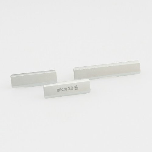White sim+micro sd memory card slot+usb cover replaceme…